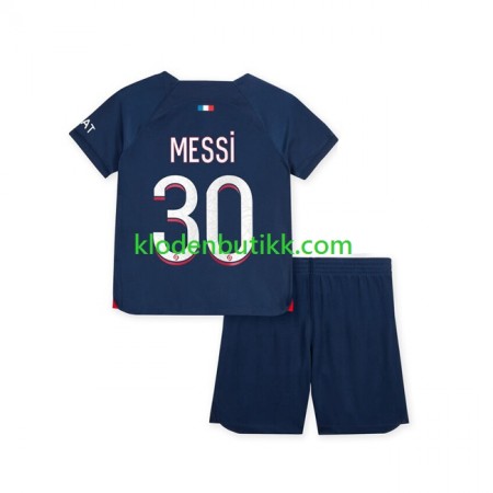 Paris Saint-Germain Lionel Messi 30 Barn Hjemme Fotballdrakt 2023/24 Kortermet